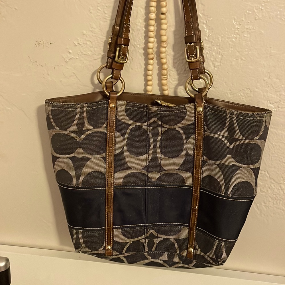 Coach pre owned jeans bag
